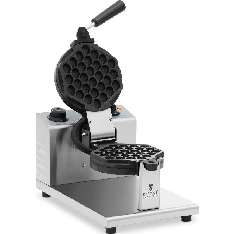 Royal Catering - Royal Catering - Gaufrier professionnel rond 1200 W - Gaufrier professionnel rotatif - argenté inox 4062859093073_0
