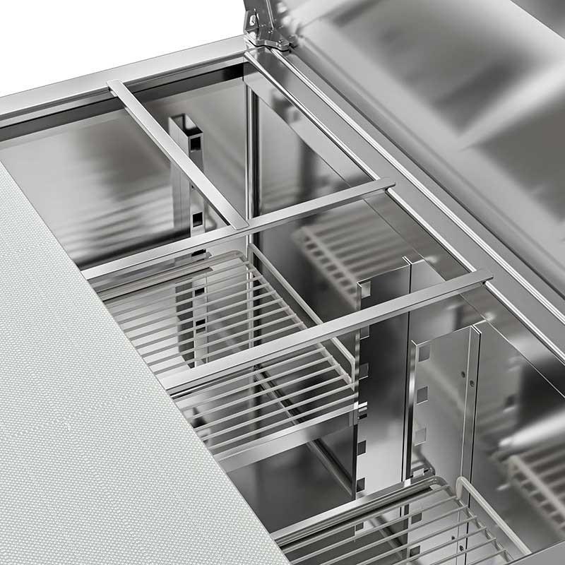 Saladette réfrigérée à capot et dessus planche à découper - 3 portes GN 1/1_0
