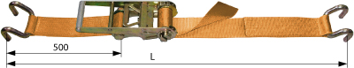 Sangle d'arrimage 75mm - fibre polyester - 10 000 KG - ref4571_0