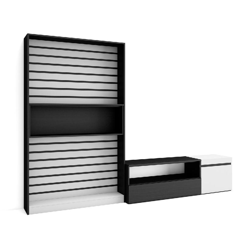 SKRAUT HOME Ensemble Meuble TV, 260x186x35cm, Pour les TV jusqu'à 65
