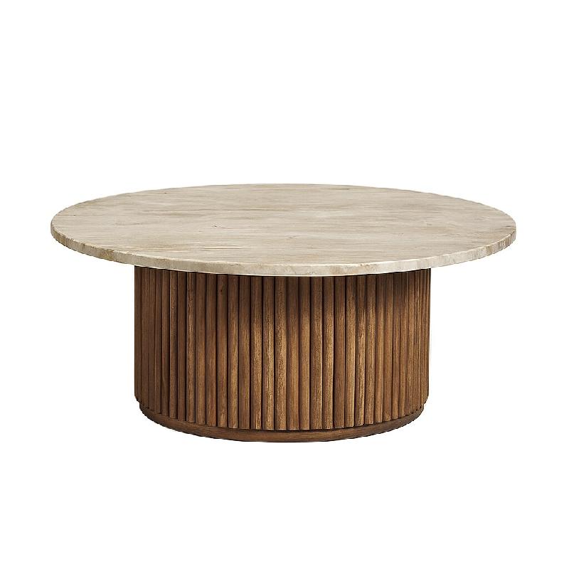 STELLAMEUBLES Table basse ALMA en Travertin - 3667335113170_0