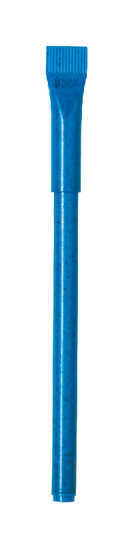 Stylo à bille écologique - plastique en paille de blé - capuchon coloré - encre bleue_0