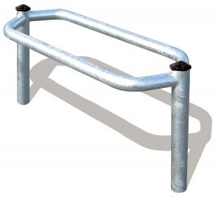Support moto Mercure - acier galvanisé avec pommeaux en fonte d'aluminium laqué noir - Réf. 207500_0