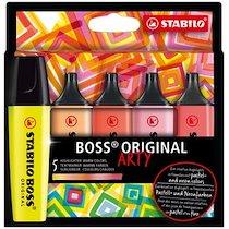SURLIGNEUR BOSS ORIGINAL, ÉTUI CARTON ARTY DE 10 - LOT DE 2
