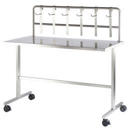Table de bloc opératoire réf. Tavop13065-O - acier inoxydable avec roues antistatiques et accessoires_0