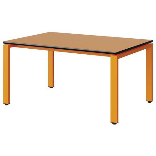 TABLE MALIBU 120X80 T3 SOUDÉ ST ORANGE U340/NOIR ORANGE 1028