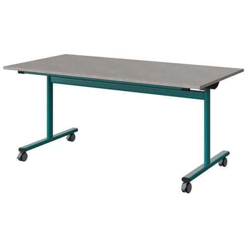 TABLE MALIBU RAB. 160X80 T5 DL STRA ABS BÉTON F186/BLEU 5018