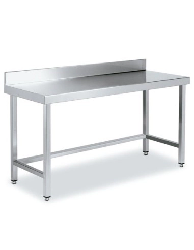 Tables de travail inox de faible hauteur avec dosseret P 600 mm | Distform longueur 1700 mm - QM066170_0