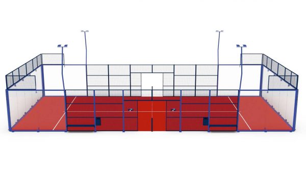 Terrain de Padel 'PANORAMIC' - 108 mètres de tube de 120 x 60 x 2 mm - 14 unités de 1 x 2 mètres de cadres grillagés_0