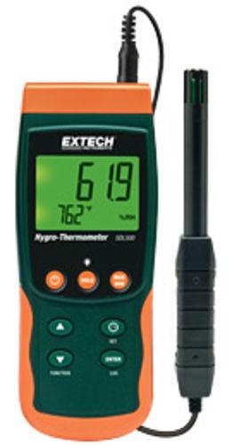 Thermo-hygromètre à sonde déportée - 5% à 95% d'humidité, 0 à 50°C, point de rosée, bulbe humide, enregistrement SD - EXTSDL500_0