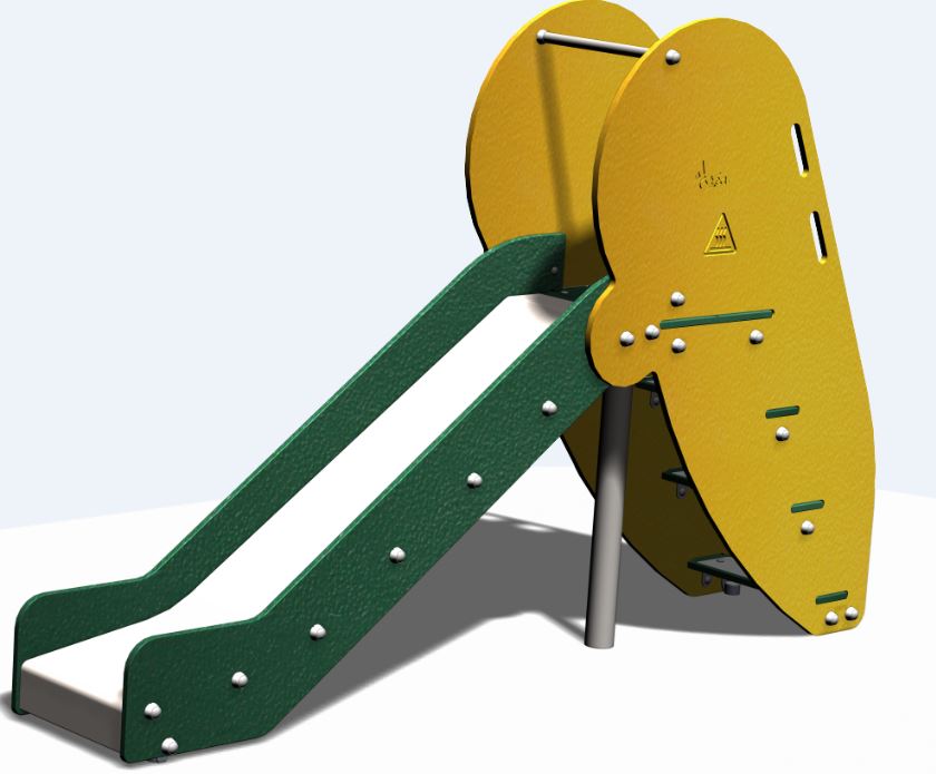 Toboggan hauteur plancher 900mm - tb09pe - Créa Équipements - Âge 2 à 7 ans - Capacité 4 enfants_0