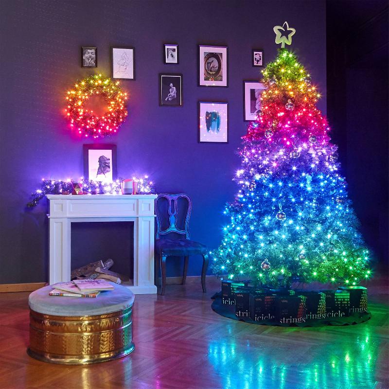 TWINKLY MUSIC SET GUIRLANDE LUMINEUSE NOIRE 600 RVB LED