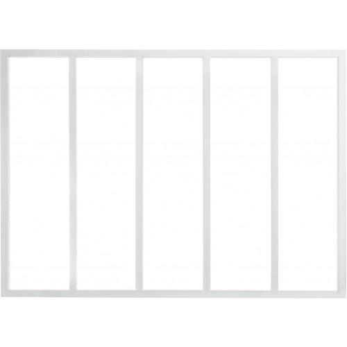 VERRIÈRE INTÉRIEURE 5 CARREAUX 130 X 153,2 CM BLANC KIT ATELIER