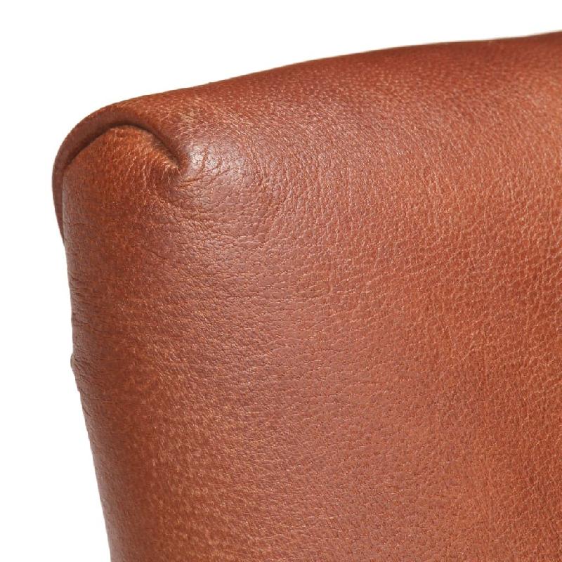 VidaXL Chaises à manger lot de 4 marron cuir de chèvre véritable Modèle Noreva - 3056697XL_0