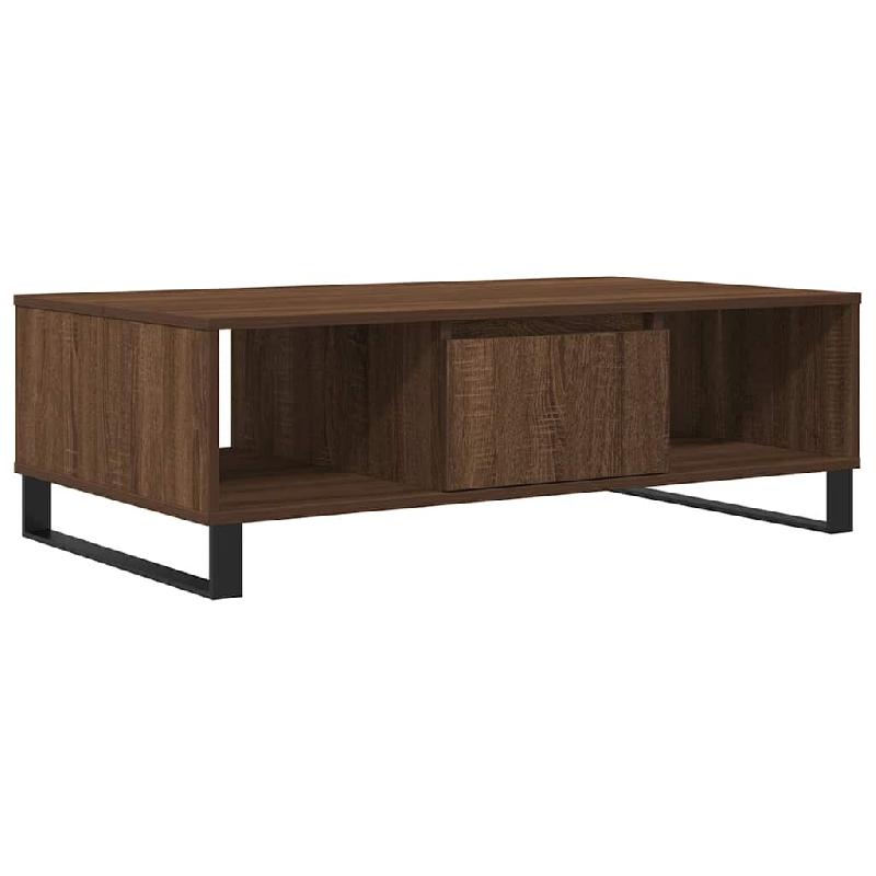 VidaXL Table basse chêne marron 104x60x35 cm bois d'ingénierie Modèle Jardin Boréal - 827099_0