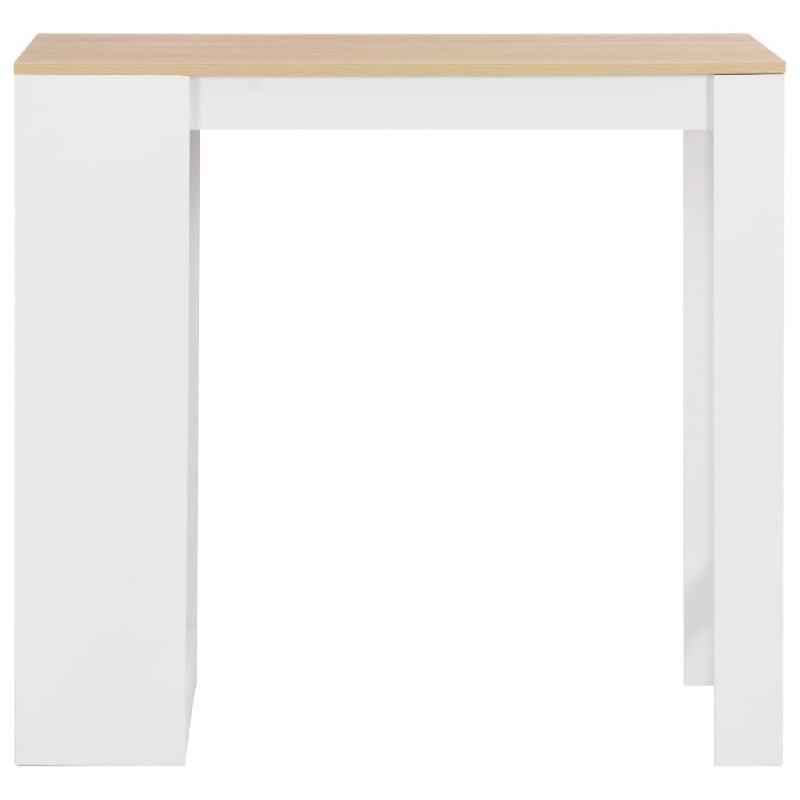 VidaXL Table de bar avec étagère Blanc 110x50x103 cm Modèle Helios Concept - 280215_0