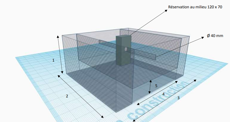 Bloc de béton moulé empilable - Masse 500kg Lestage - REF2190500_0