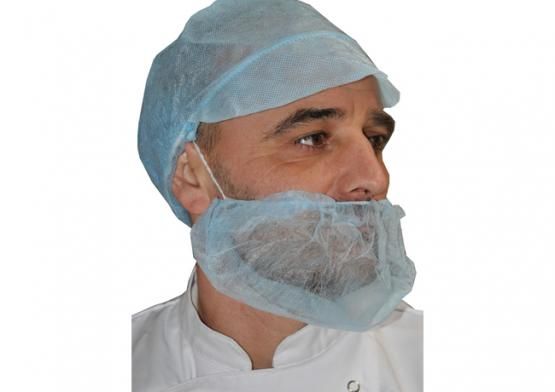 Cache barbe - Kolmi - 45 cm bleu - Référence 70.802 - Protection HACCP et industries_0