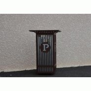 Poubelle publique Lea - personnalisable avec cendrier optionnel - acier galvanisé_0