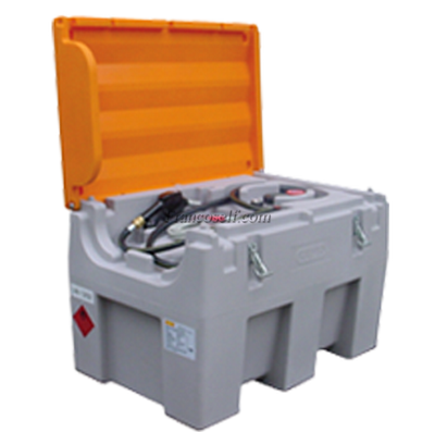 Cuve à carburants 430L mobile en PEHD - Réservoir conforme ADR avec pompe électrique 12V_0