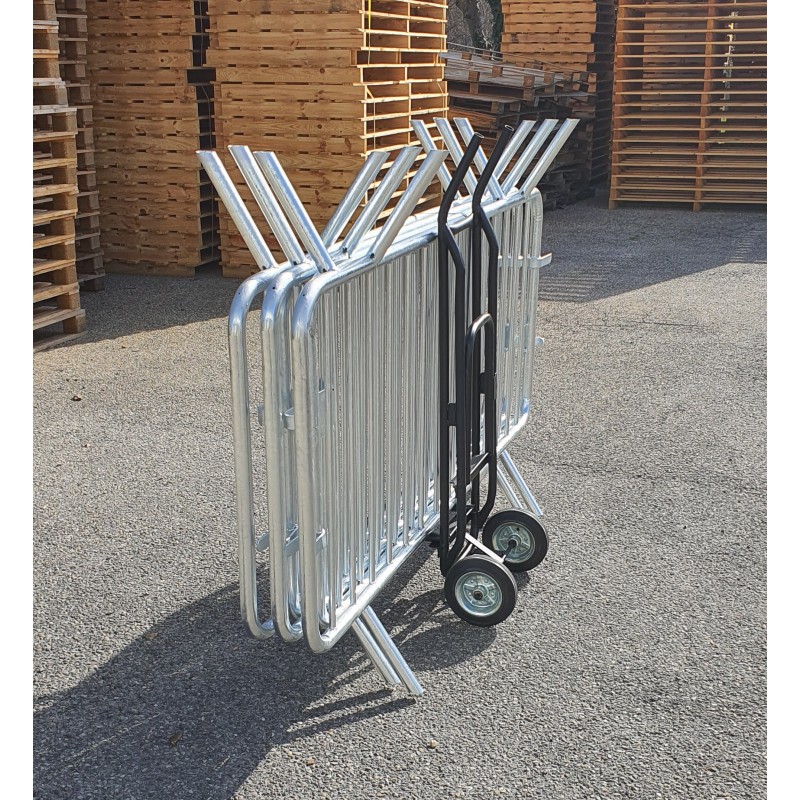 Diable de transport multifonction en acier idéal pour porte-chaises et barrière de police - PRATIC'DIABLE - Réf LDPOLYDIATN_0