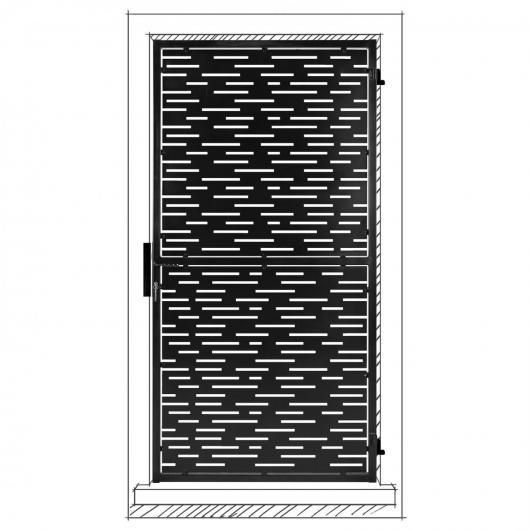 Grille de porte-fenêtre Reflet - Tube 35x35x2 - Tôle perforée - Traitements anti-corrosion_1