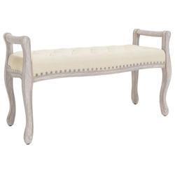 Helloshop26 - Banc banquette 110 x 45 x 60 cm lin beige 02_0010533 - 3000579947765_0