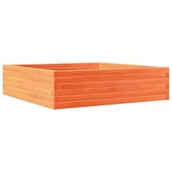 Helloshop26 - Jardinière bac lit surélevé plantes fleurs terrasse jardin cire 90 x 90 x 23 cm bois de pin massif marron 02_0038527 - 3000217719525_0