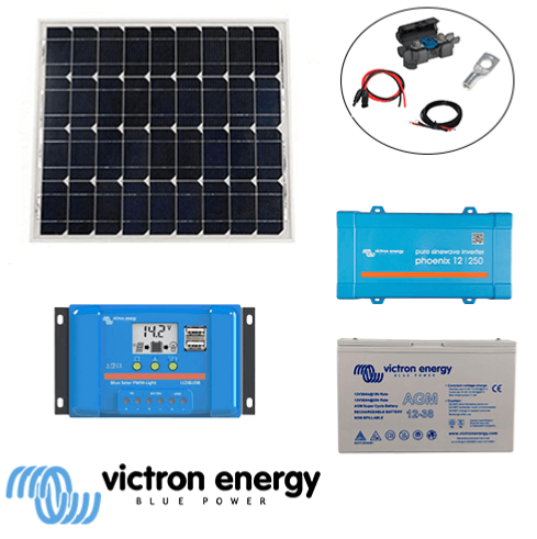 Kit solaire 55w 12v 230v victron pour site autonome_0