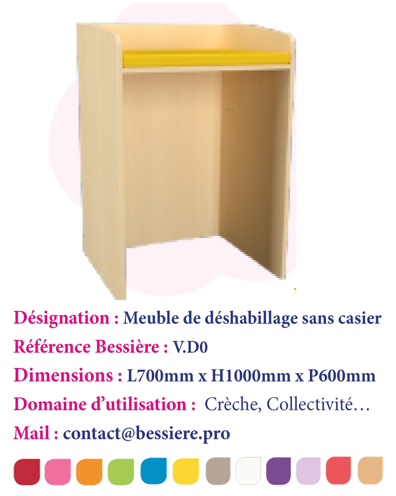 Meuble de déshabillage sans casier_0