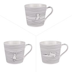 Mug Filo cats 40 cl x3 -  Blanc Rond Porcelaine Table Passion - blanc porcelaine 3106232311970_0