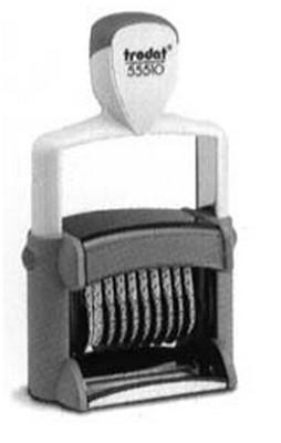 Numéroteur encrage automatique Trodat Metal Line 5558PL avec plaque 56x33 mm - 8 bandes de 5 mm_0