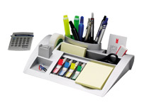 ORGANISATEUR DE BUREAU POST-IT GRIS 9 COMPARTIMENTS