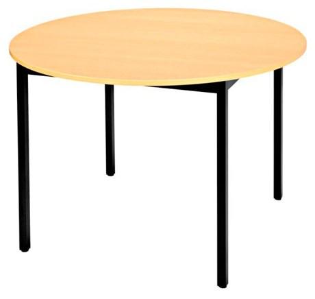 TABLE DE RÉUNION MODULAIRE RONDE HÊTRE NOIR 110 CM