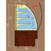 Vitrine chaude 120 cm avec eclairage néon à tous l'étage_0