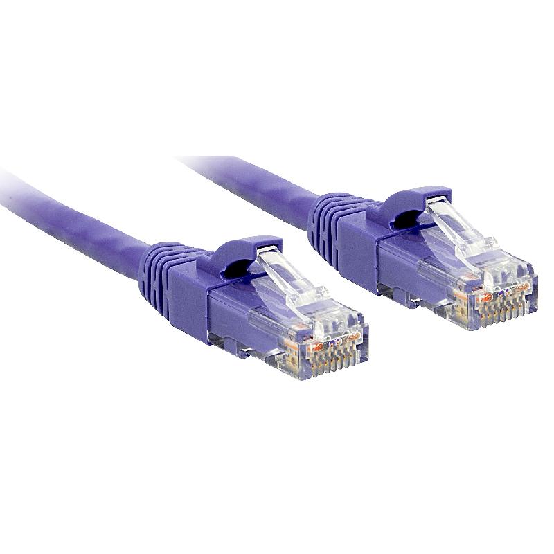 Lindy 48129 - Câble réseau patch RJ-45 Cat.6 U/UTP 20 m violet - Certification ISO/IEC 11801, EN50173_0