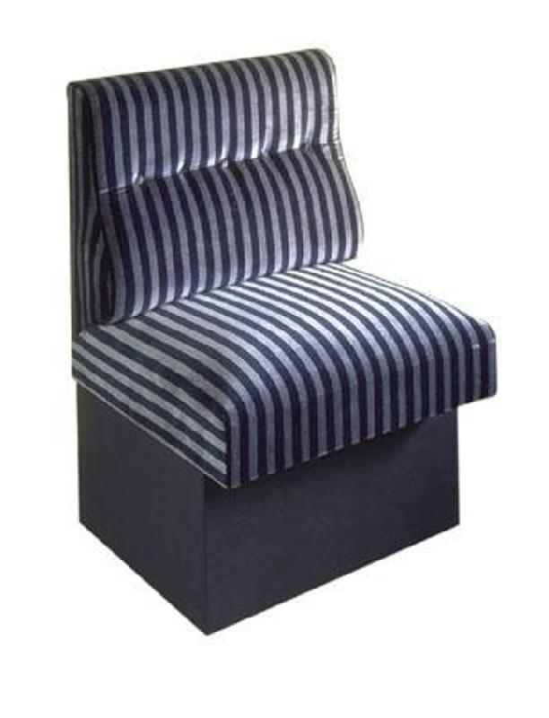 Banquette ligne velours - socle avec assise tendue et dos en forme, revêtement velours non feu_0