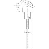 Capteur de température thermocouple avec tête de raccordement, température max 1400 °C - Référence : FT04251_0
