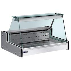 Comptoir vitrine réfrigérée VA20 - vitres droites en verre trempé - acier inox AISI 304_0