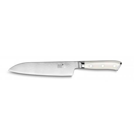 Couteau Santoku 18 cm Damas Déglon - Lame damassée en acier VG10 et manche Corian haut de gamme_0
