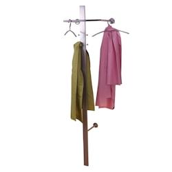 Décoshop26 - Porte-manteau mural en métal avec cintres et patère MED05001 - 3000305812275_0