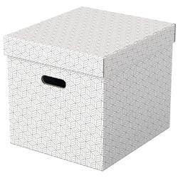 ESSELTE Boîte de rangement/cadeau, lot de 3, format cube, blanc, 628288 - blanc en carton 628288_0