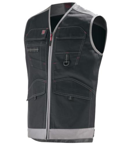 Gilet de travail trowel sans manches 9attup noir/gris t5 - LAFONT - la-9attup-985-5 - 691674_0