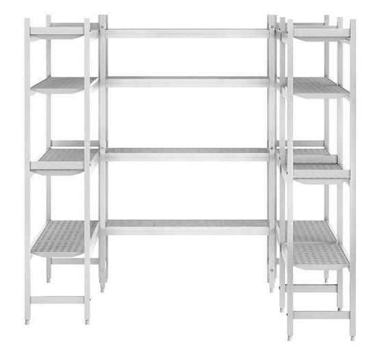Kit d'étagères en aluminium - forme en u - profondeur 36 cm_0