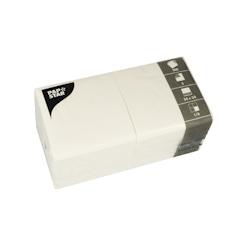 Papstar Serviettes, 3 plis pliage 1/4 24 cm x 24 cm blanc - blanc 82906_0
