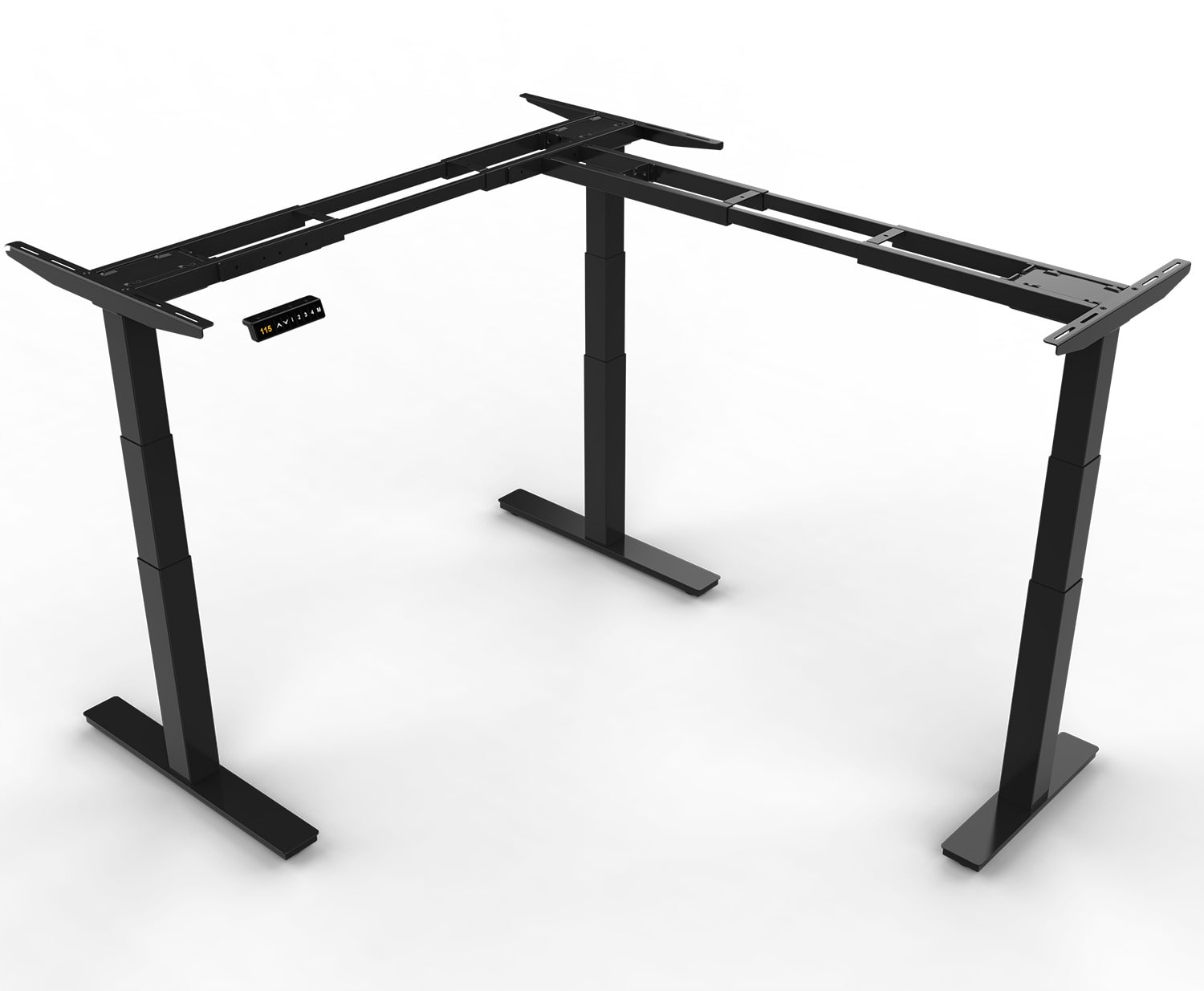 Piètement motorisé pour bureau assis debout avec hauteur réglable 65 à 130 cm - 3 moteurs - charge 150 kg - CORNERDESK_0