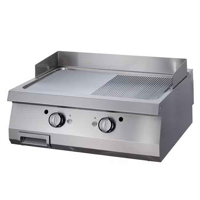 Plaque de gril Premium 1/2 rainurée - double électrique - Maxima 09398586_0