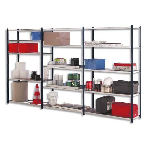 Provost lot de 5 plateaux prospace+ pour rayonnage - longueur 12,1 cm - profondeur 60 cm_0