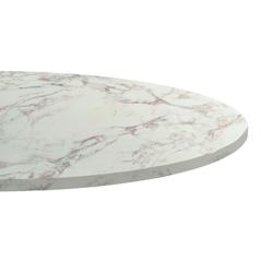 Restootab Plateau Ø120 decor marbre olympo - blanc Bois manufacturé PL-R120M-MB.OLYM_0