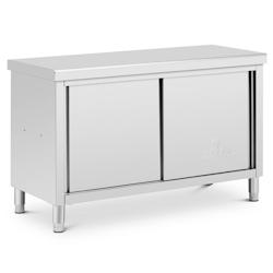 Royal Catering - Royal Catering Meuble Bas en INOX avec Double Ouverture ECO 140 x 60 cm 500 kg - Caisson de Cuisine Meuble Cuisine Bas avec Plan - in_0